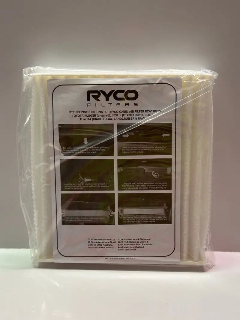Ryco Rca178p Cabin Air Filter To Suit Toyota 1