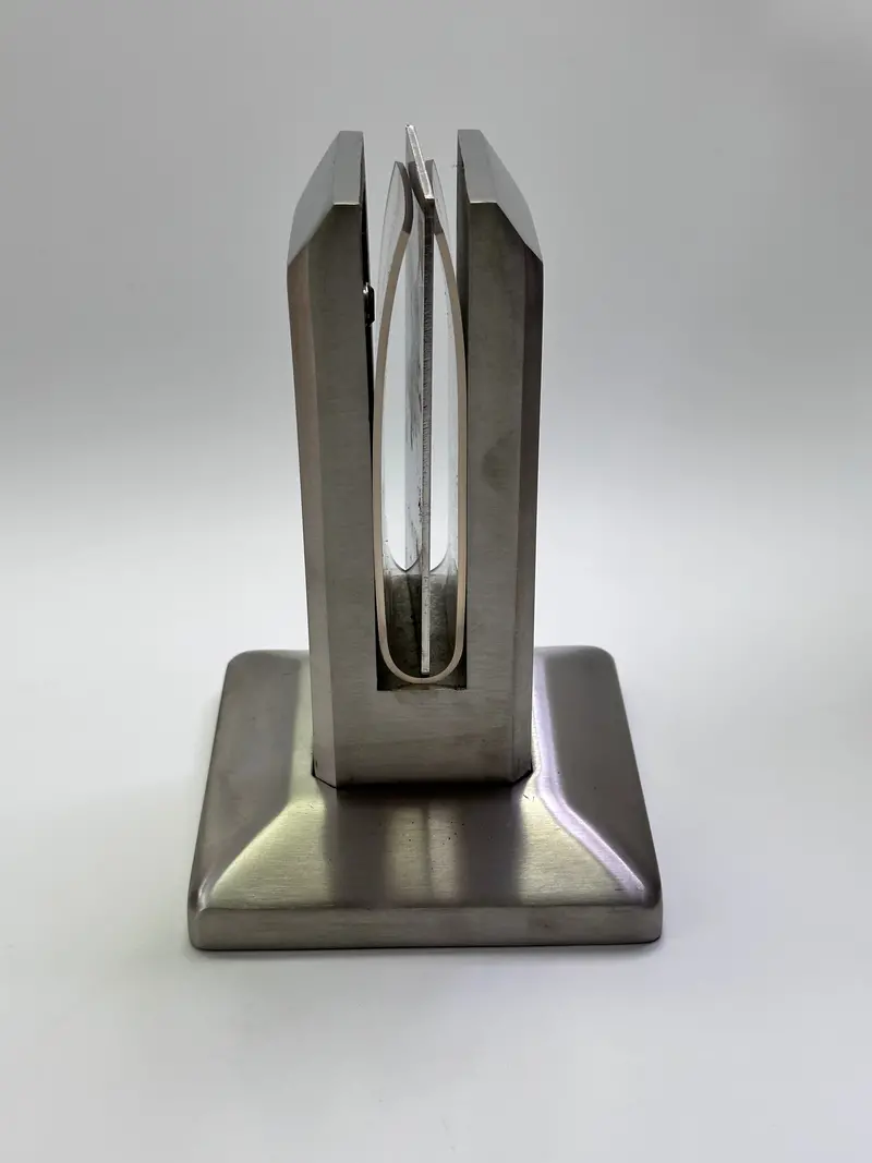 S/S Square Base Mount Spigot For Frameless Glass 1