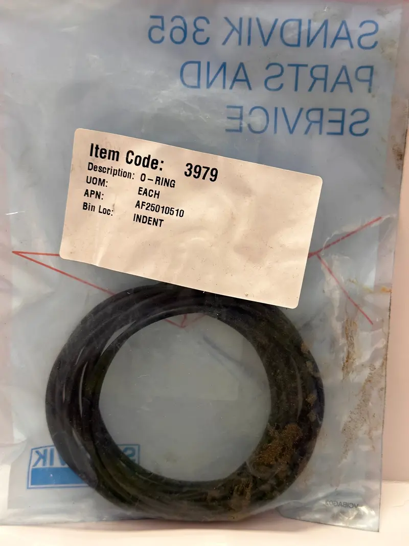 Sandvik O-Rings Af25010510 Bag Of 1