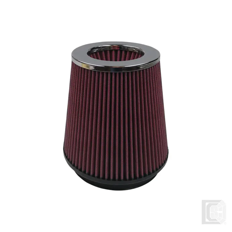 Sb - Air Filter For Intake Kits 75-2557 Oiled Cotton Cleanable 6 Inch Red   - Kf-1016 1