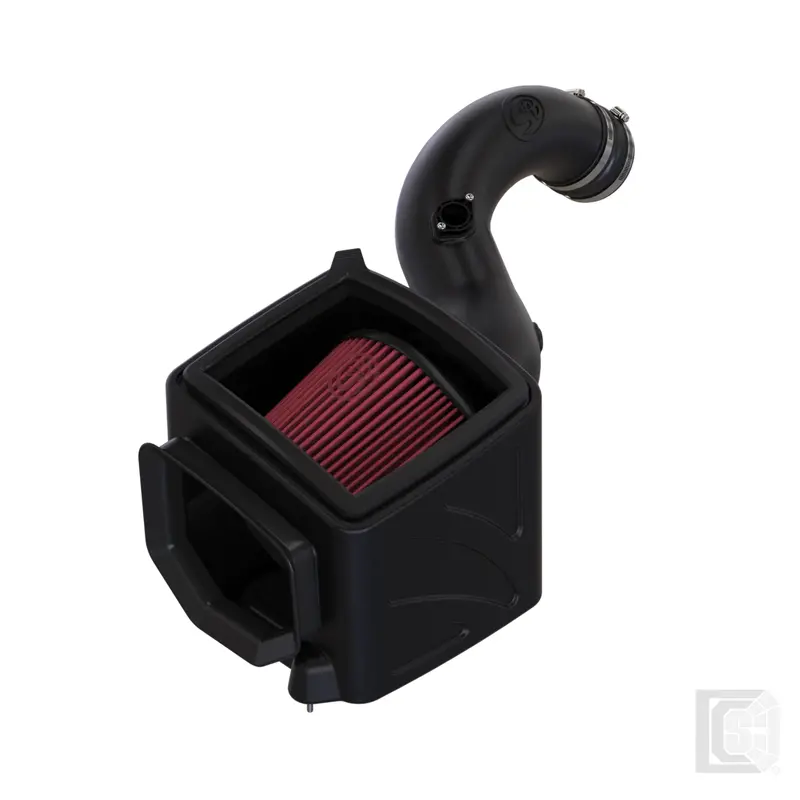 Sb - Cold Air Intake For 01-04 Chevrolet Silverado Gmc Sierra V8-6.6L Lb7 Duramax Cotton Cleanable Red  - 75-5101 1