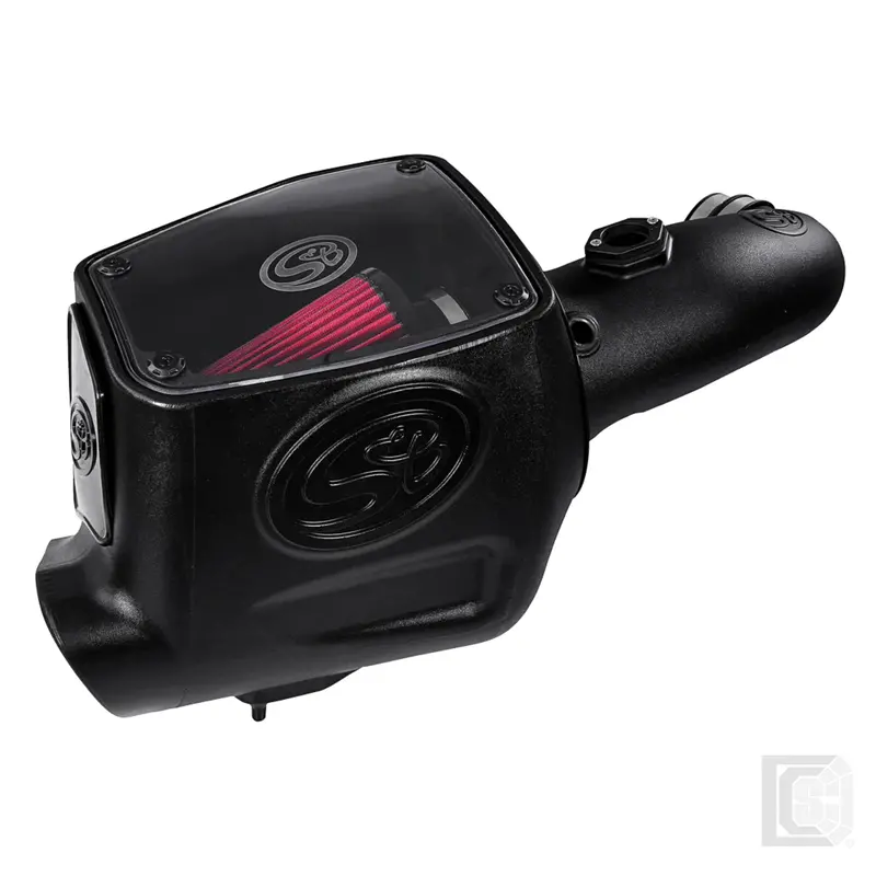 Sb - Cold Air Intake For 08-10 Ford F250 F350 V8-6.4L Powerstroke Cotton Cleanable Red  - 75-5105 1