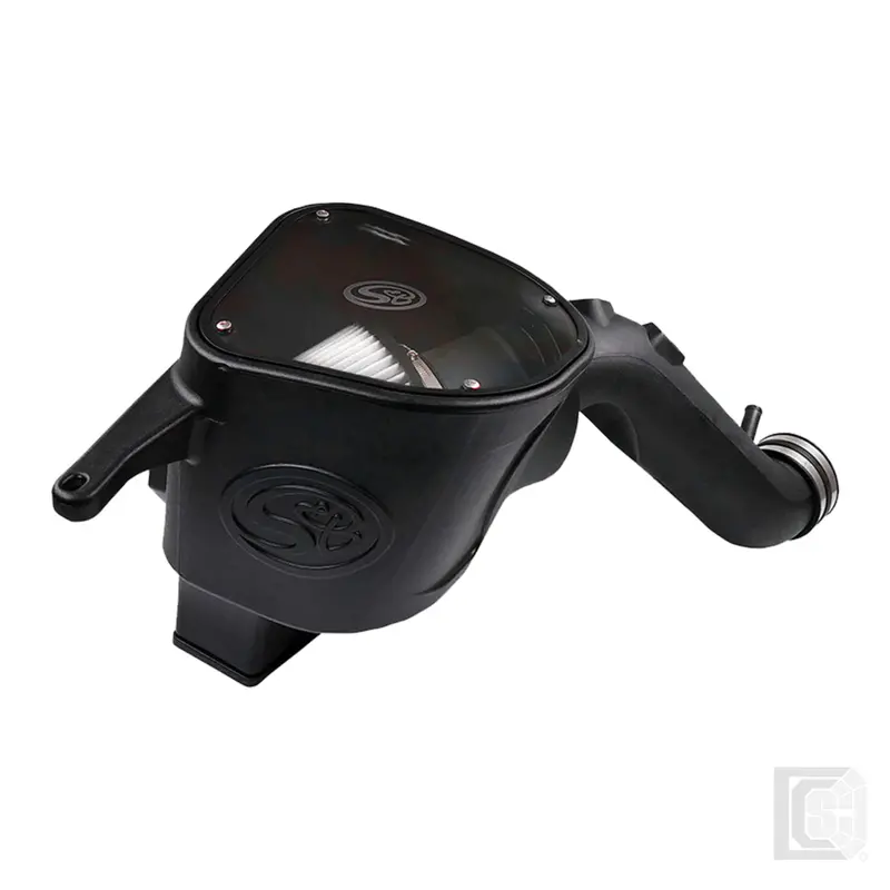Sb - Cold Air Intake For 10-12 Dodge Ram 2500 3500 6.7L Cummins Dry Extendable White  - 75-5092D 1