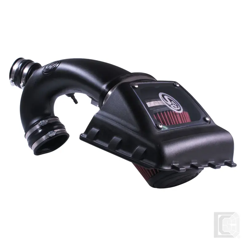 Sb - Cold Air Intake For 11-14 Ford F150 V6-3.5L Ecoboost Oiled Cotton Cleanable Red  - 75-5067 1