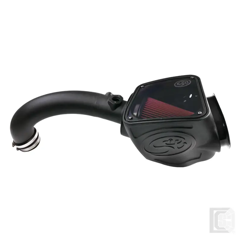 Sb - Cold Air Intake For 16-18 Nissan Titan, V8-5.0L Cummins Oiled Cotton Cleanable Red  - 75-5082 1