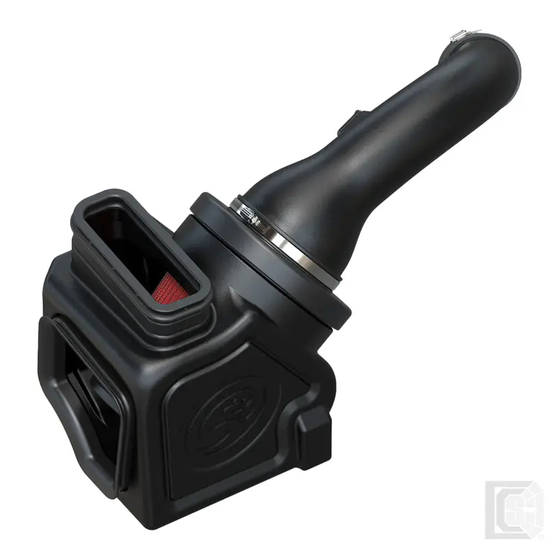 Sb - Cold Air Intake For 17-19 Chevrolet Silverado Gmc Sierra V8-6.6L L5p Duramax Cotton Cleanable Red  - 75-5144 1