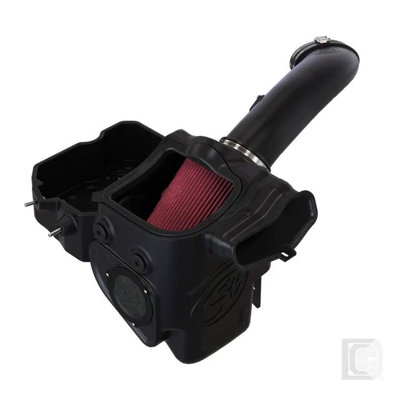 Sb - Cold Air Intake For 17-19 Ford F250 F350 V8-6.7L Powerstroke Cotton Cleanable Red  - 75-5085-1 1