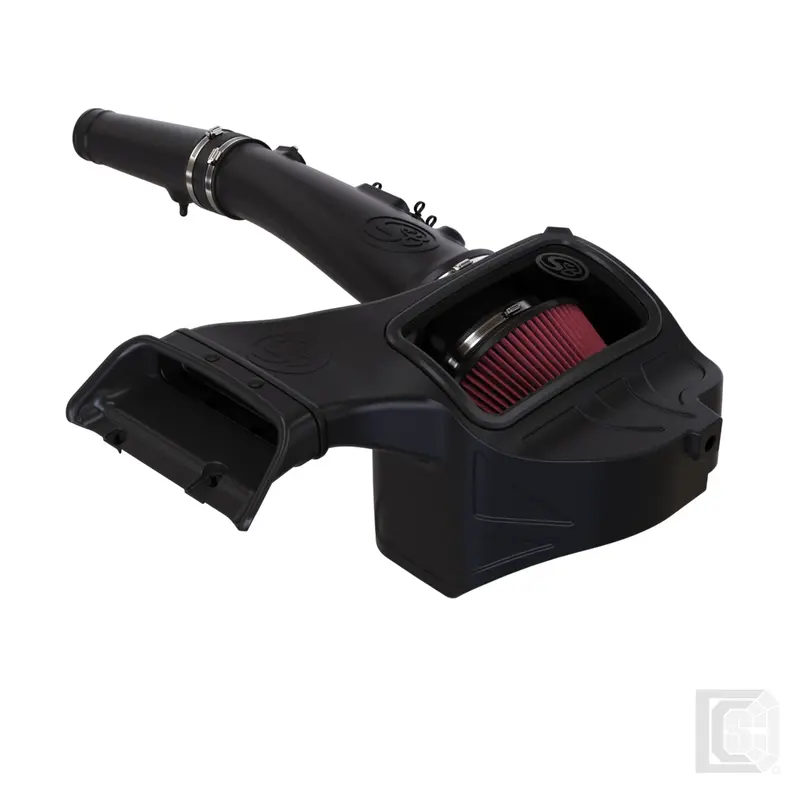 Sb - Cold Air Intake For 18-19 Ford F150 3.0L Powerstroke Diesel Cotton Cleanable Red  - 75-5126 1