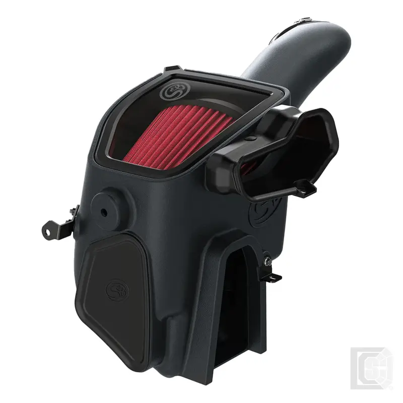 Sb - Cold Air Intake For 20-23 Ford F250 F350 V8-6.7L Powerstroke Cotton Cleanable Red  - 75-5140 1