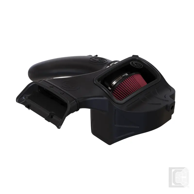 Sb - Cold Air Intake For 2018-2022 Ford F150 V8-5.0L Oiled Cotton Cleanable Red  - 75-5123-1 1