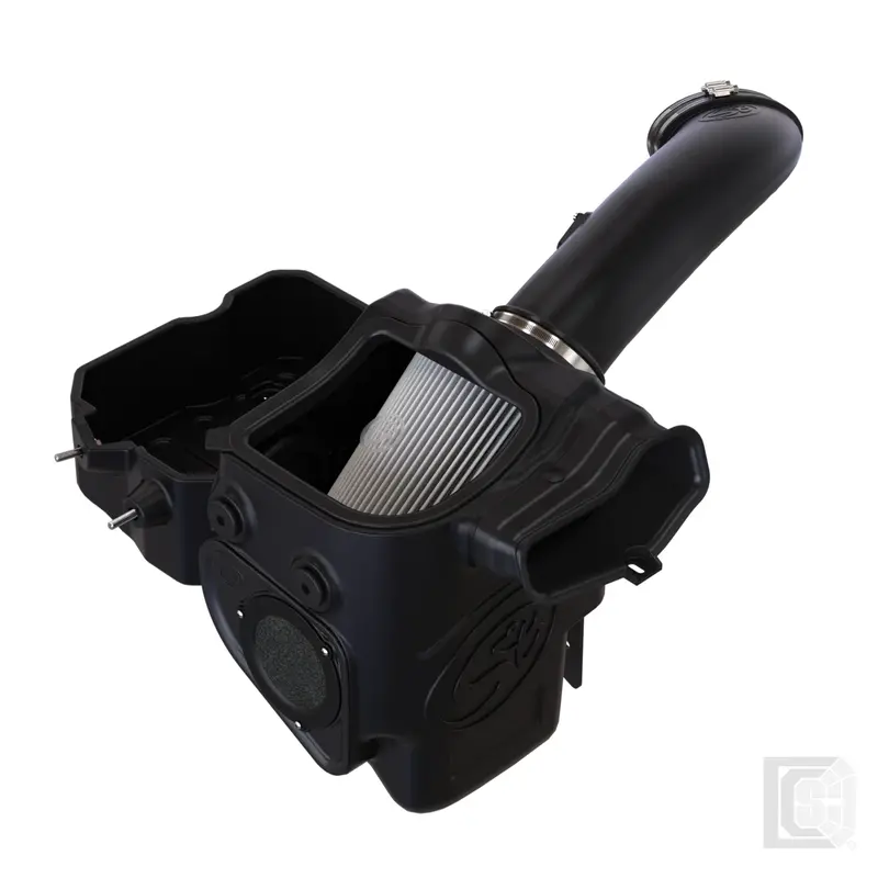 Sb - *Discontinued* Cold Air Intake For 17-19 Ford F250 F350 6.7L Powerstroke Dry Extendable White  - 75-5085D 1