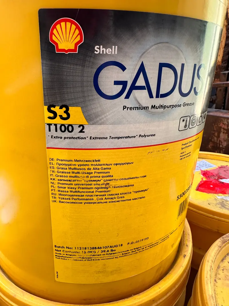 Shell Gadus S3 T100 2 Bearing Grease 18Kg Drum 2
