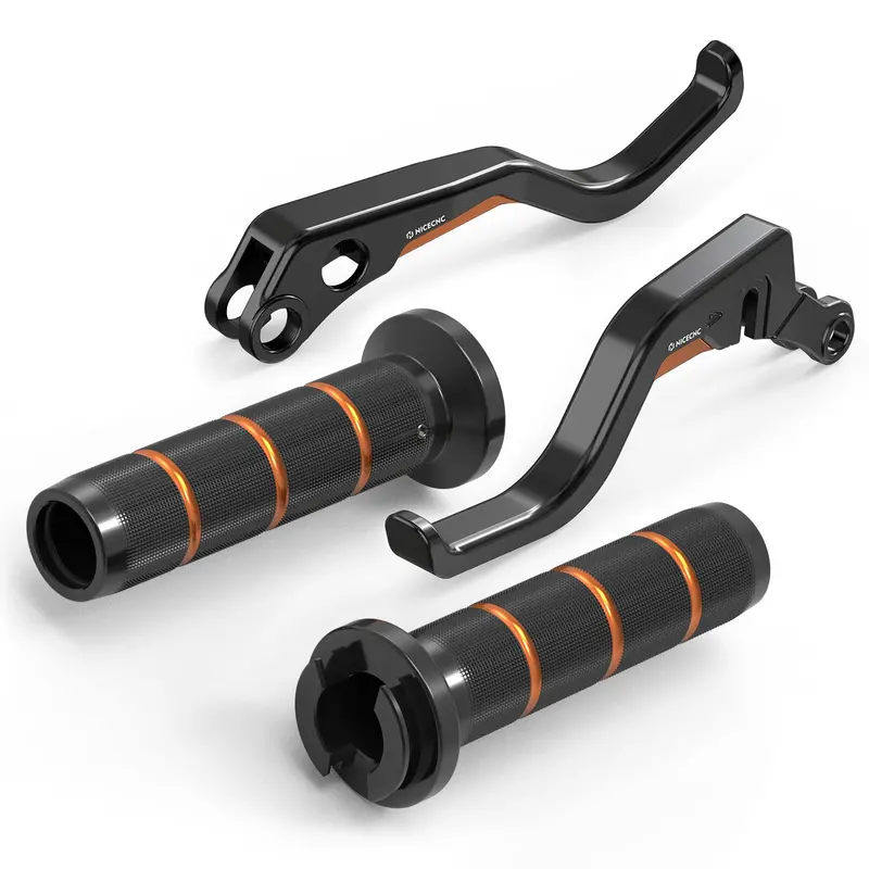 Shorty Brake Clutch Lever + Handlebar Grips For Harley Sportster S 1250 Nightster 1