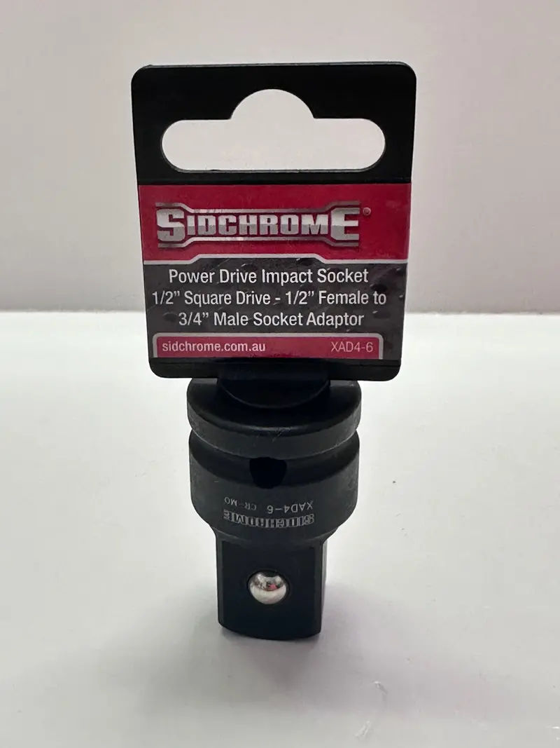 Sidchrome Xad4-6 Power Drive Impact Socket Adapter 1/2" Female To 3/4" Male 1