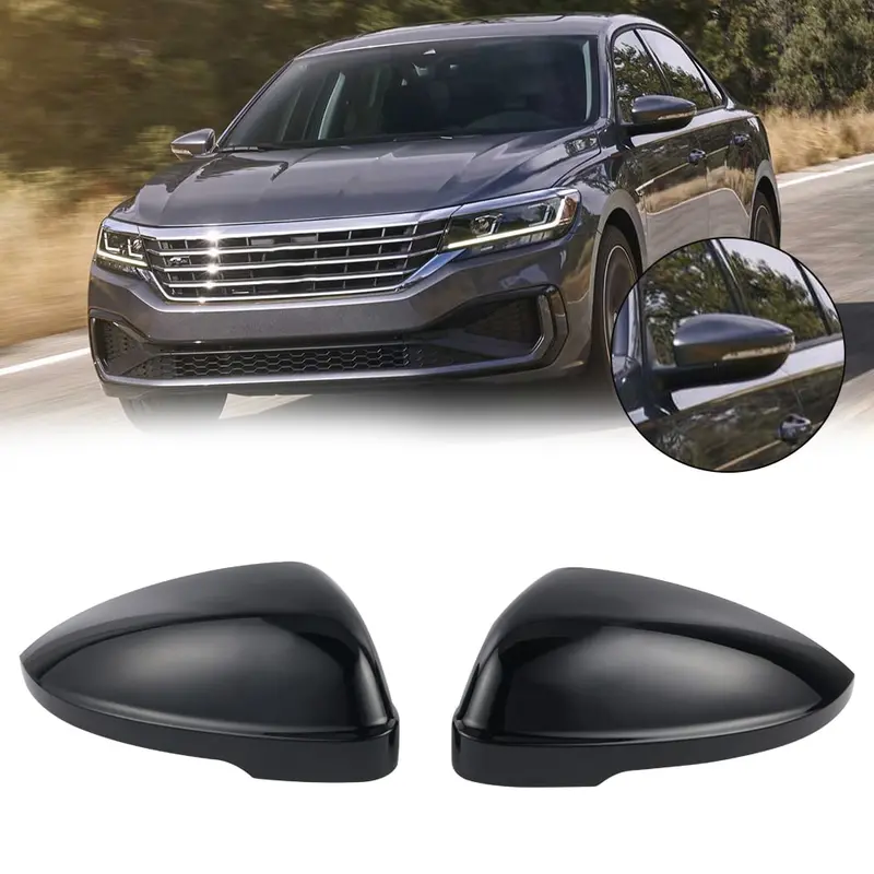 Side Mirror Cap Cover Pair Set Abs For Volkswagen Magotan Passat B7 New Bora 1