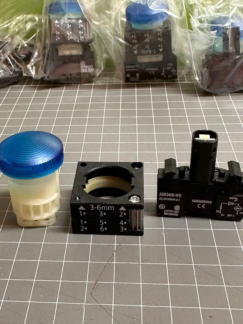Siemens 3Sb3 248-6Aa50 Indicator Unit, Blue 2