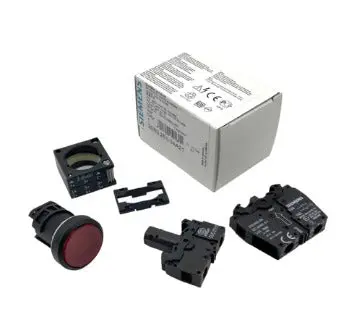 Siemens 3Sb3 Series Illuminated Push Button 3Sb3 246-0Aa21 Panel Mount, Red 1
