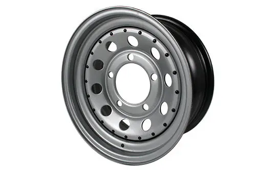 Silver Modular 7X16 Steel Road Wheel - Def - D1 - Rrc Grw005 1