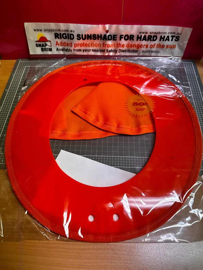 Snap Brim Sbstdorg Safety Helmet All Weather Protection, Orange With Neck Flap 2