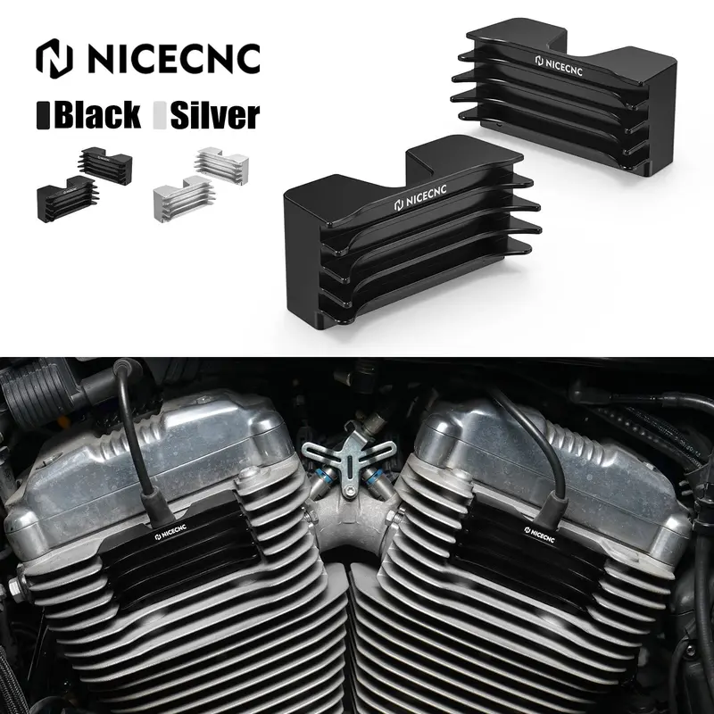 Spark Plug Head Bolt Covers Kit For Harley Sportster 1200 48 72 Xl Iron 883 1