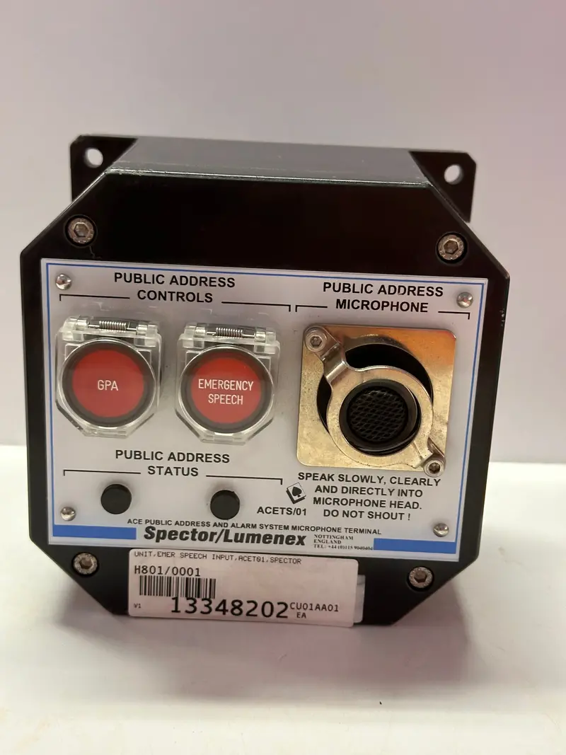Spector Lumenex System Acet 600 Ace Public Address And Alarm System Microphone Terminal 1