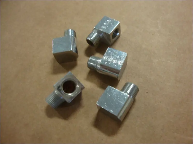 S&S Cycle 90* Male/Female Pipe Fittings 5 Pk Chrome Oil Line Big Dog Harley Aih 1