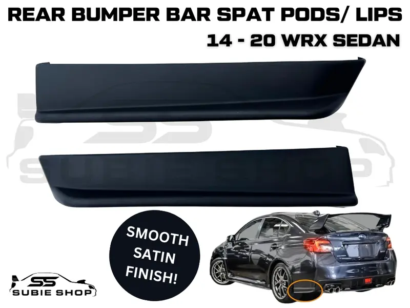 Sti Style Rear Bumper Bar Apron Lip Extension Pods For 14 - 20 Subaru Wrx Sedan 1