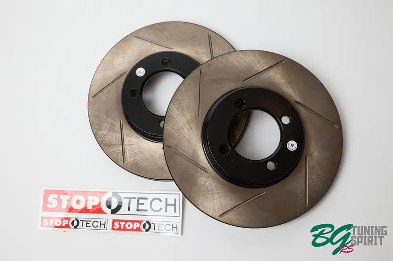 Stoptech Ae86 Slotted Power Alloy Brake Rotors 1