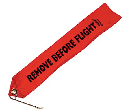 Stroud Safety Drag Chute "Remove Before Flight" Locking Pin & Tag 1