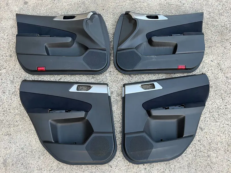 Subaru Forester 2008 - 2012 Factory Interior Door Cards Trims Set Black Suede 1
