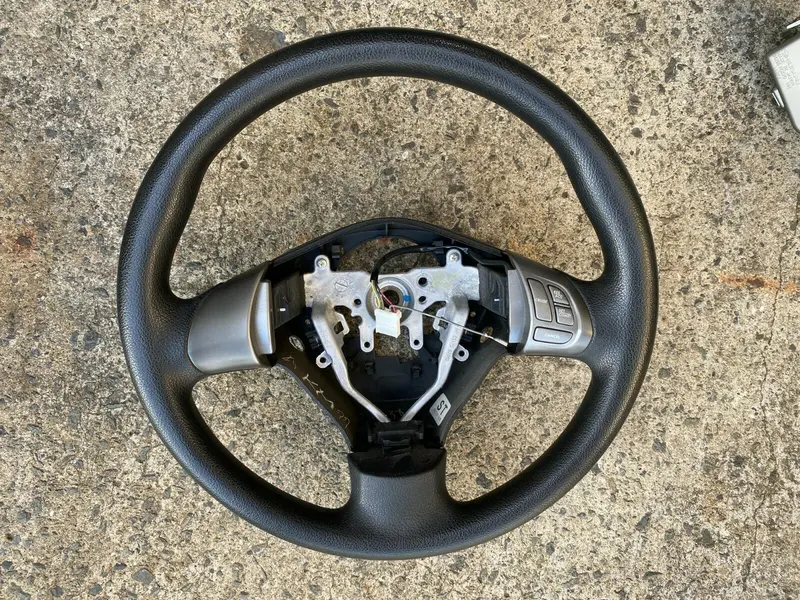 Subaru Impreza 08 - 14 Gh G3 Hatch Leather Steering Wheel Black Silver Buttons 1