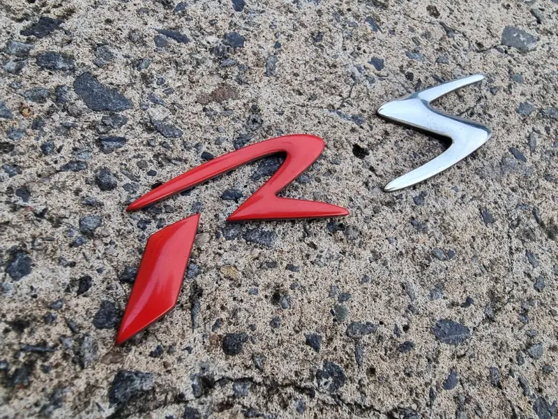 Subaru Impreza Rs 08 - 11 Rear Chrome & Red Rs Badge Decal Letters Genuine Oem 1