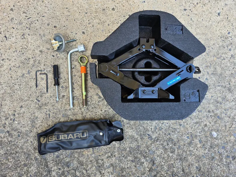 Subaru Liberty Gen 4 03 - 09 Factory Spare Wheel Brace Tow Tool Kit Jack Genuine 1