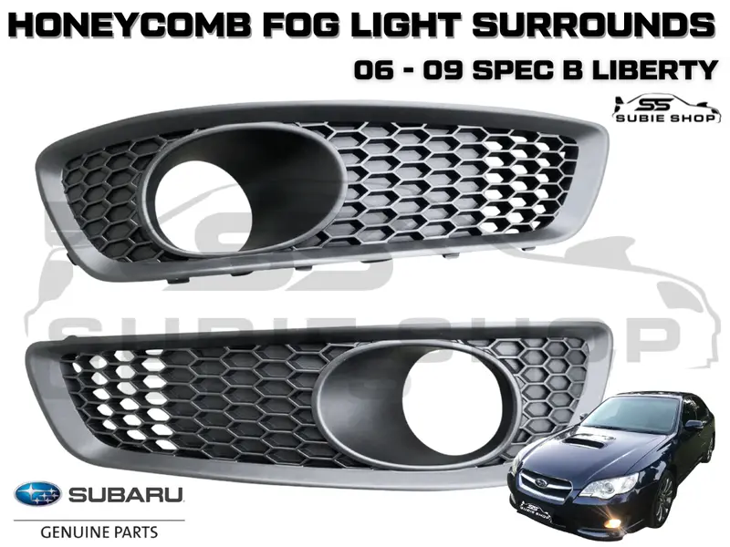 Subaru Liberty Gtb 06 - 09 Gt Spec B Honeycomb Fog Light Surround Covers Genuine 1