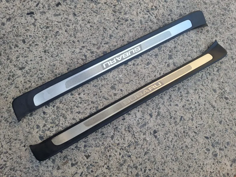 Subaru Liberty Outback 03 - 06 Gen 4 Door Foot Metal Scuff Panel Trim Set Of 2 1