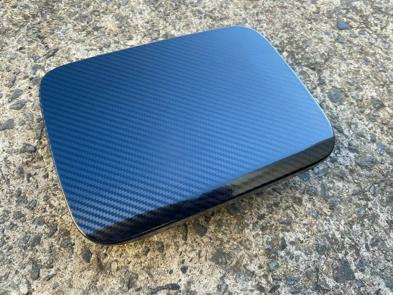 Subaru Liberty Outback 03 - 09 5D Carbon Fiber Vinyl Wrapped Petrol Flap Lid 1