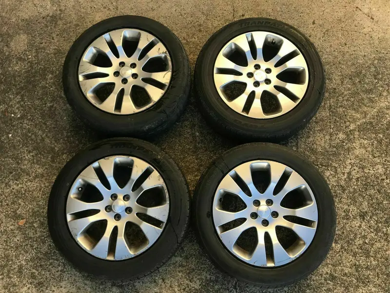 Subaru Outback Gen 4 4Th 03 - 09 Series 2 Factory Set Of Wheels Tyres 215/55 17" 1
