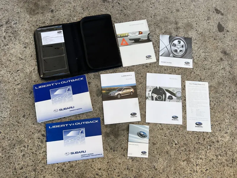 Subaru Outback Liberty H6 Gen 4 2003 -2009 Log Book Wallet Accessories Brochures 1