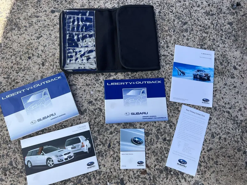 Subaru Outback Liberty H6 Gen 4 2003 -2009 Log Book Wallet Accessories Brochures 1
