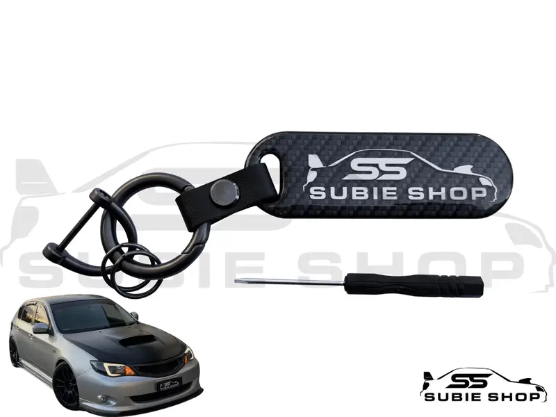 Subie Shop Carbon Key Tag Chain For Subaru Impreza Wrx Sti Forester Brz Liberty 1