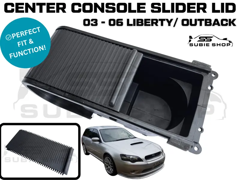 Subie Shop Center Console Slider Lid For 03 - 06 Gen4 Subaru Liberty Outback 1
