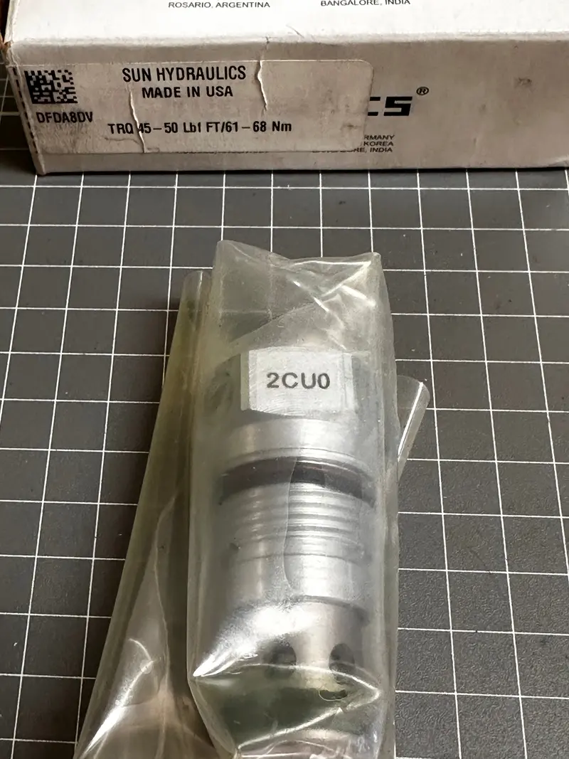 Sun Dfda8dv 2-Way, Poppet Directional Valve With Integral T-8A Control Cavity - Control 1-2 1