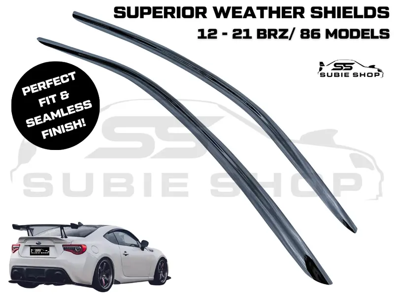 Superior Weather Shields Window Rain Visors For 12 - 21 Subaru Brz / Toyota 86 1