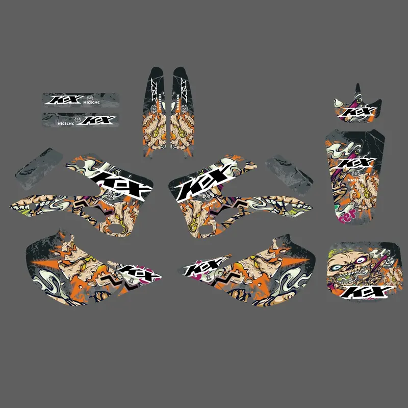 Team Graphics Background Decals For Kawasaki Kx125/Kx250 1999-2002 4