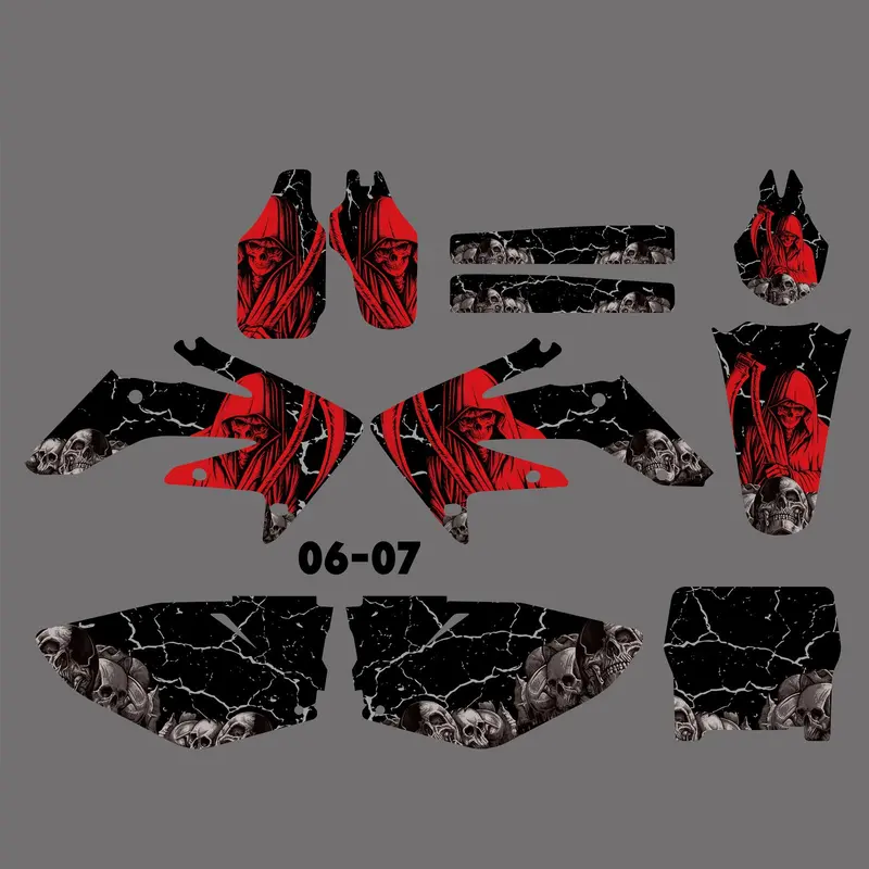 Team Graphics Backgrounds Decals Stickers For Honda Crf250 2006-2007 1