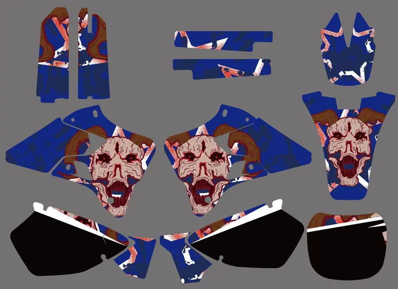 Team Graphics Backgrounds Decals Stickers For Yamaha Yz125/Yz250 1996-2001 1