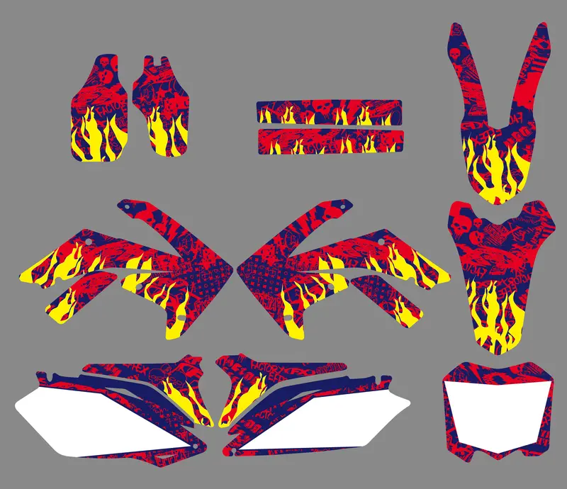 Team Graphics Decals Stickers For Honda Crf250 2010-2013 Crf450 2009-2012 1