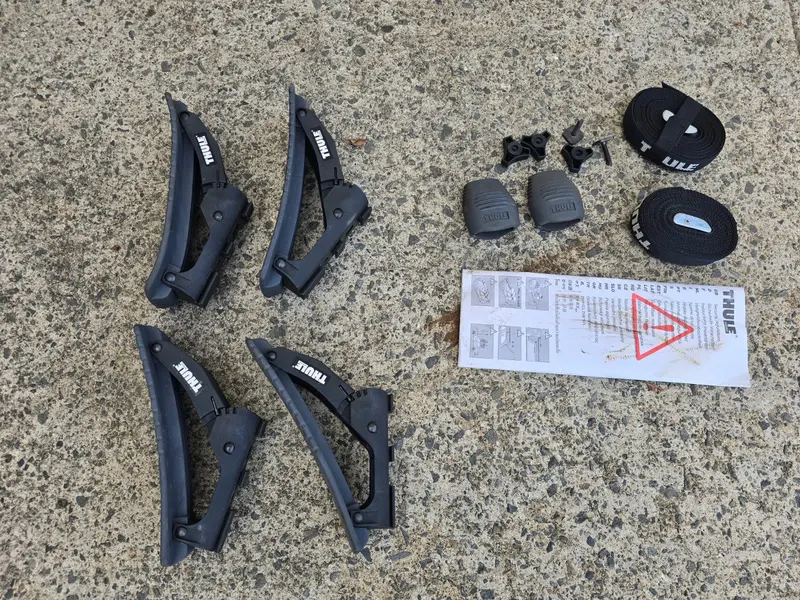 Thule Ladder Surf Board Ski Roof Racks Rack Attachement Pieces Kit Strap Straps 1