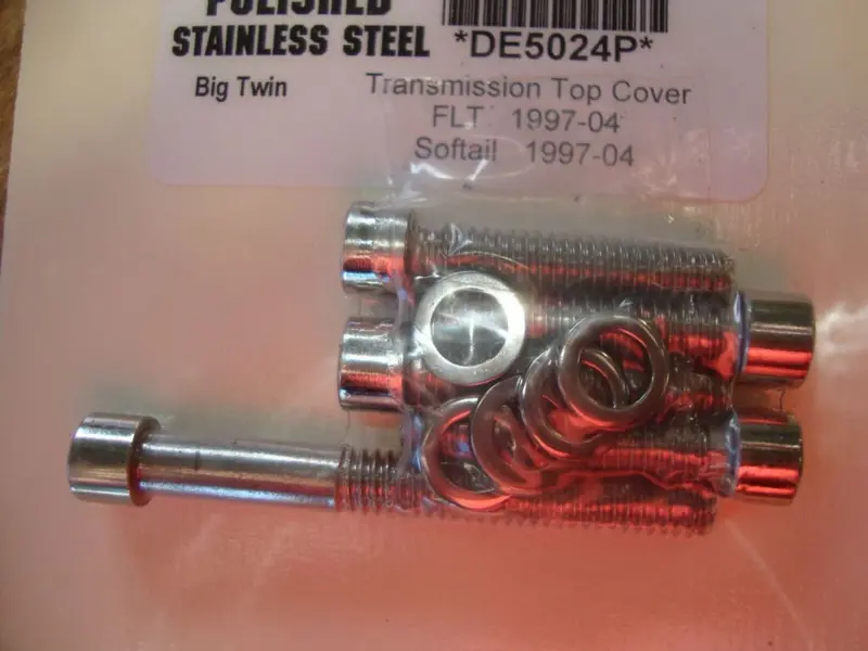 Transmission Top Cover Bolt Kit Big Twin Big Dog Harley Polished Stainless Steel 2