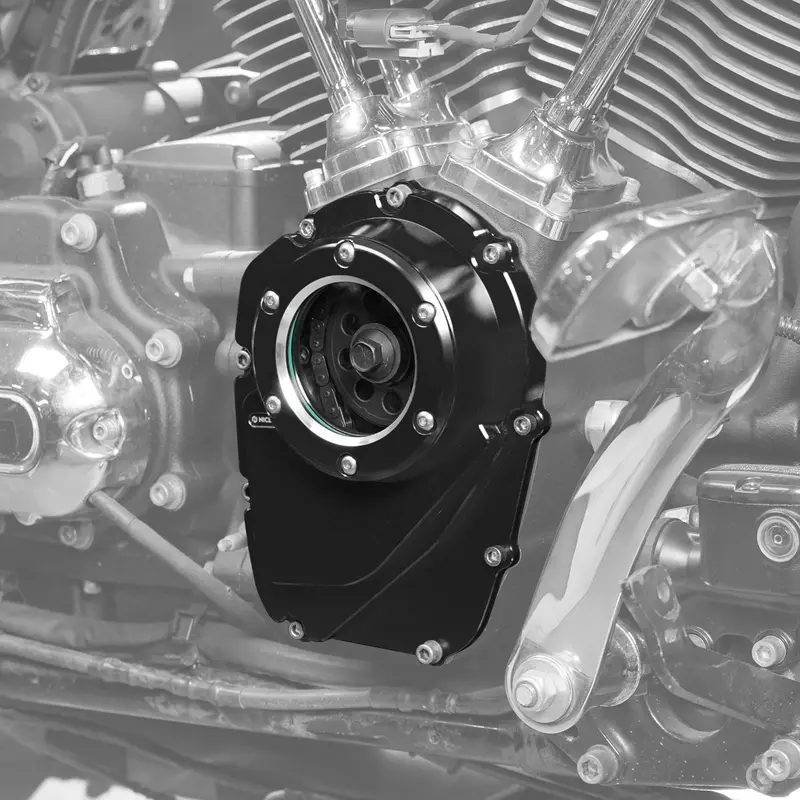 Transparent M8 Camshaft Cam Cover For Harley Softail Street Bob Low Rider Fat Boy 4
